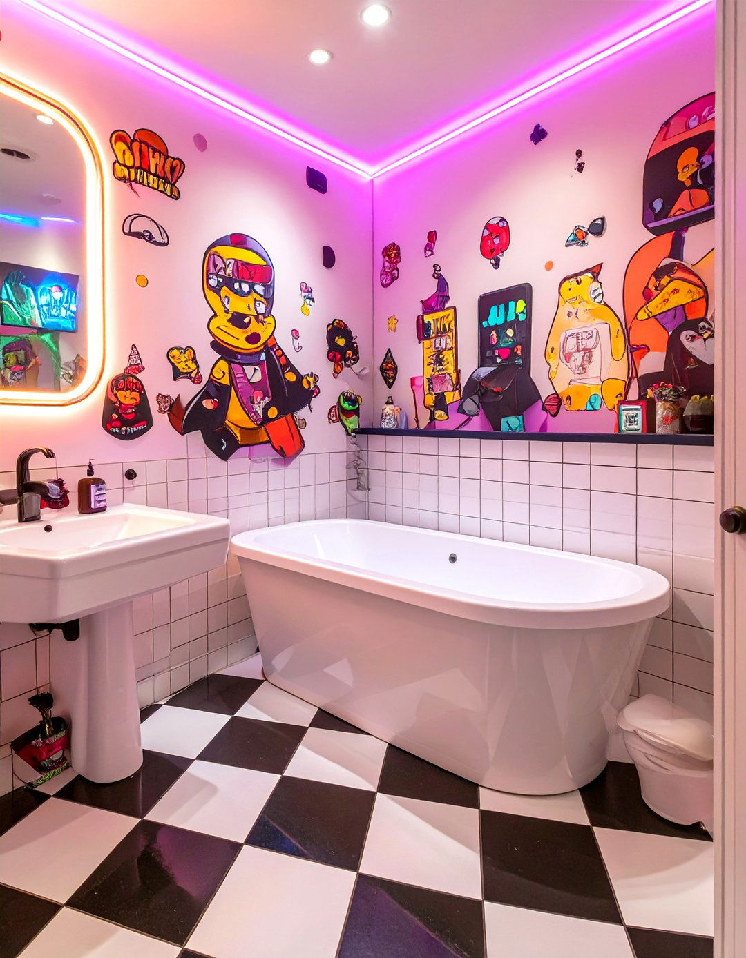 The Retro Arcade Bathroom - 30 boys bathroom ideas