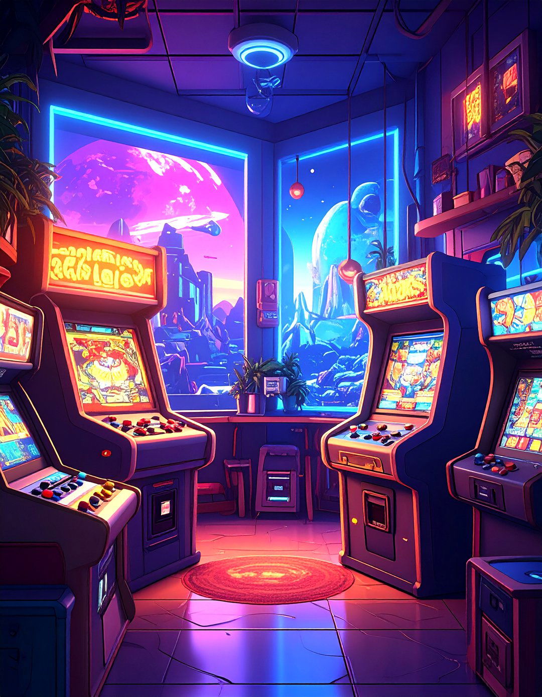 The Retro Arcade Gaming Wall - 30 man cave wall ideas