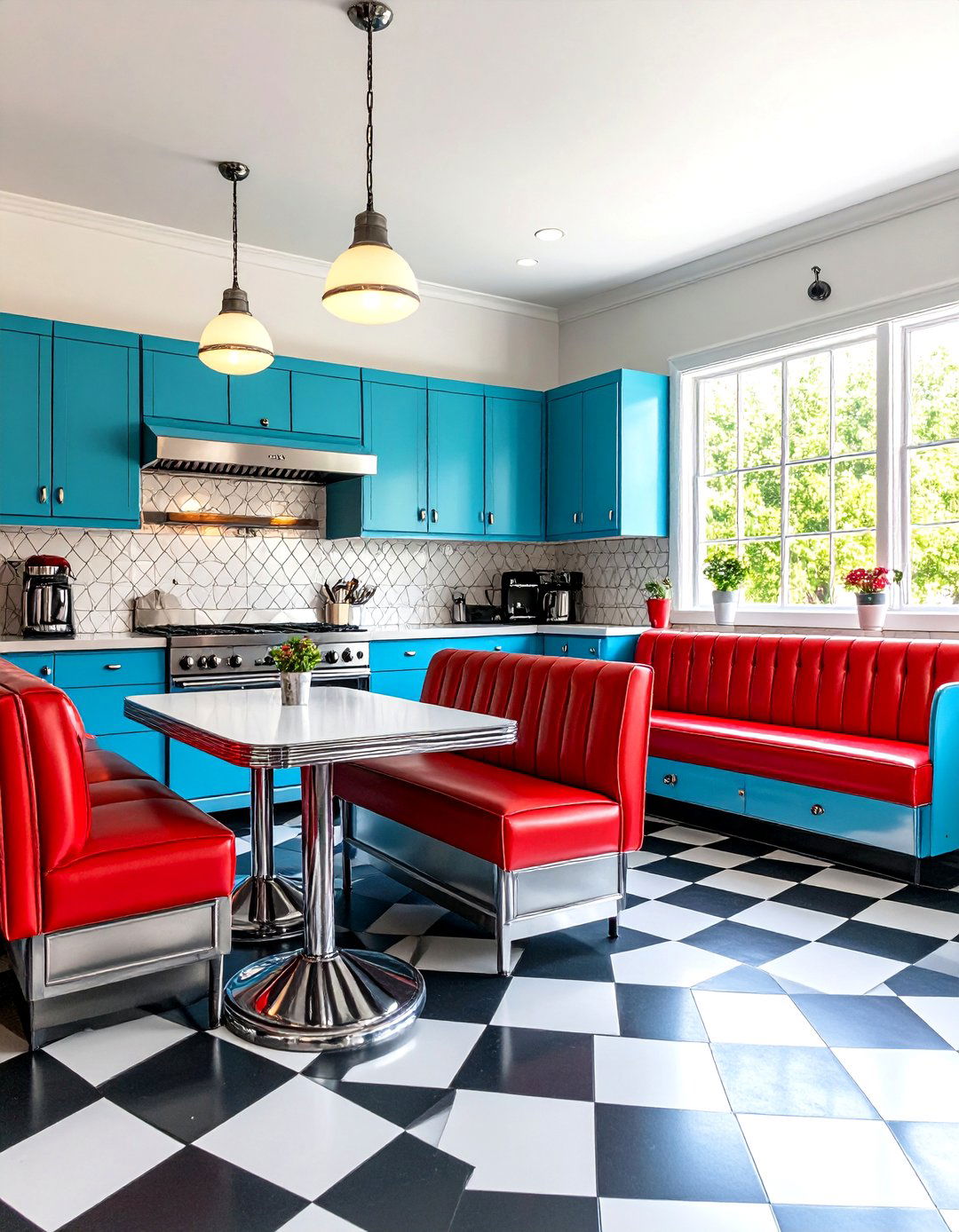 The Retro Diner Kitchen - 30 kitchen makeover ideas
