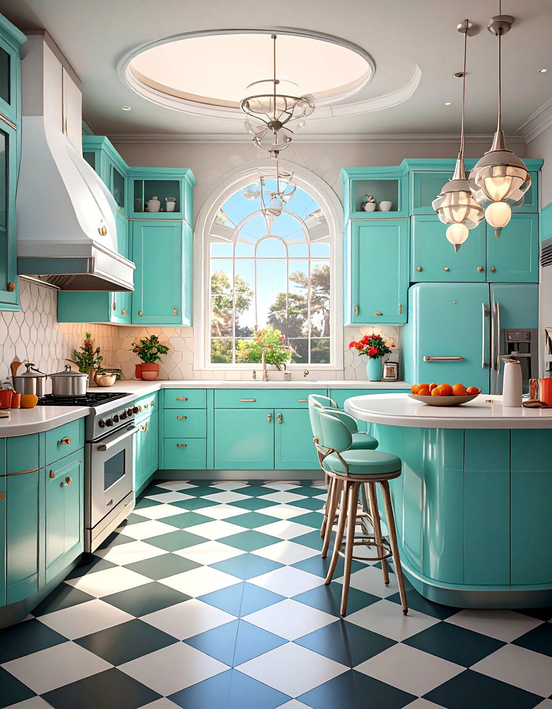 The Retro Futuristic AI Kitchen - 30 ai kitchen remodel ideas