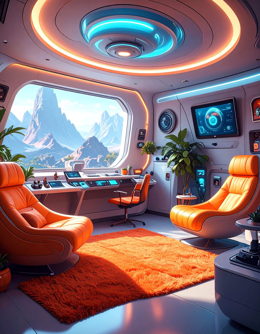 The Retro Futuristic AI Pad - 30 ai tiny home interior ideas