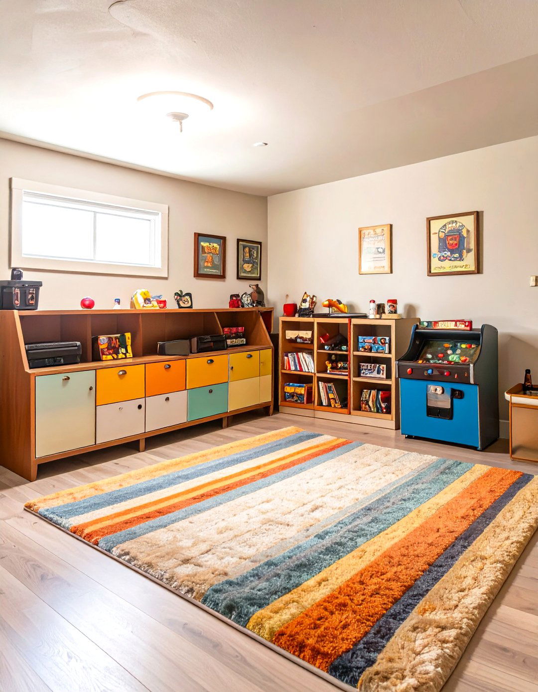 The Retro Inspired Basement Rec Room - 30 basement organization ideas