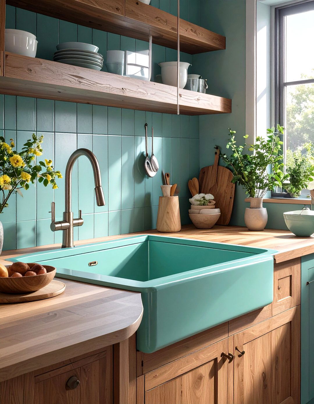 The Retro Inspired Top Mount Kitchen Sink - 30 modern kitchen sink design ideas