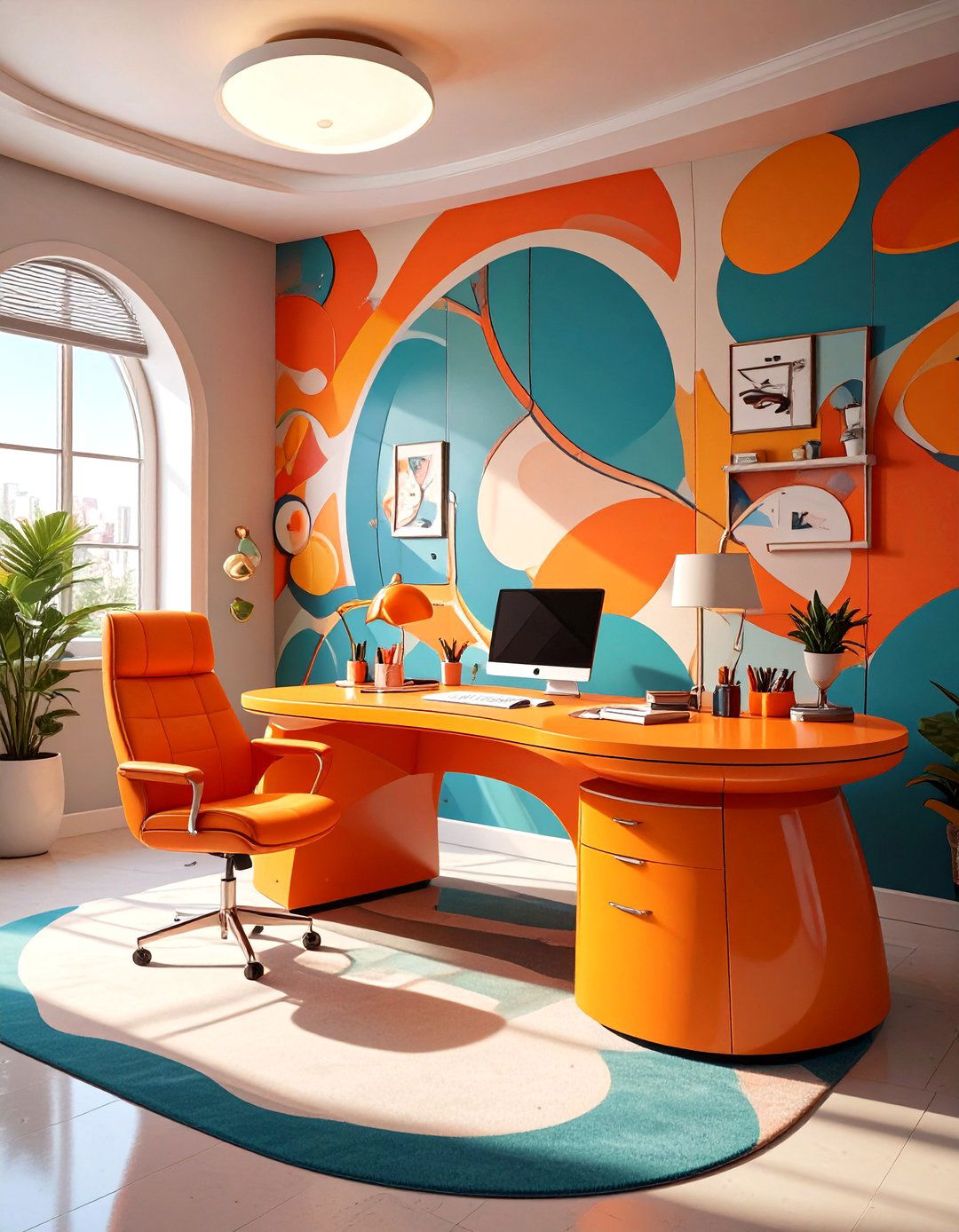 The Retro Pop Art Office - 30 office decorating ideas for work
