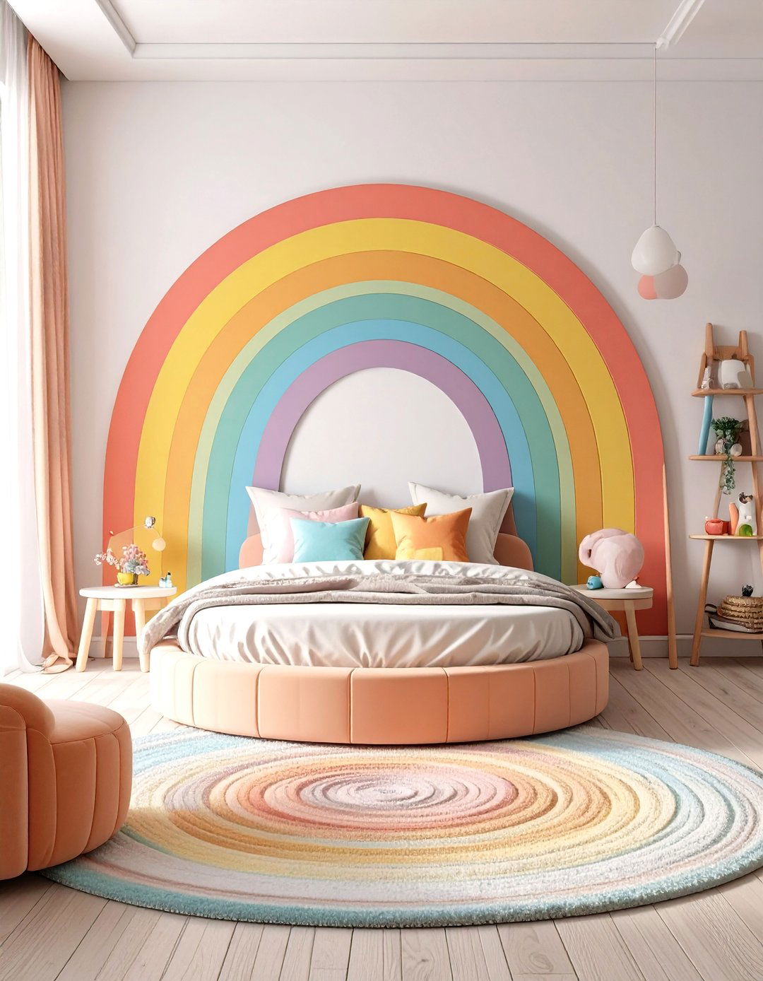 The Retro Rainbow Funhouse Room - 30 girl room decor ideas