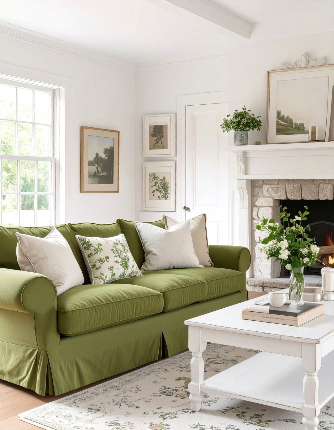 The Retro s Vibe Living Room - 30 olive green sofa living room ideas