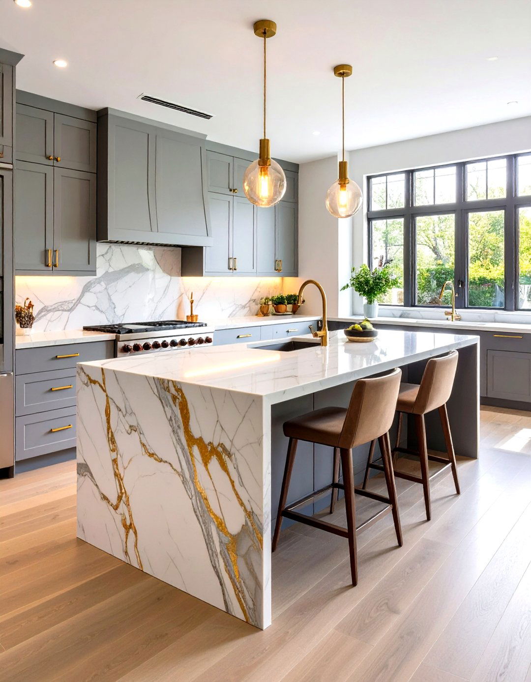 The Rhythmic Swirl of a Marble Pattern - 30 rhythm in interior design ideas