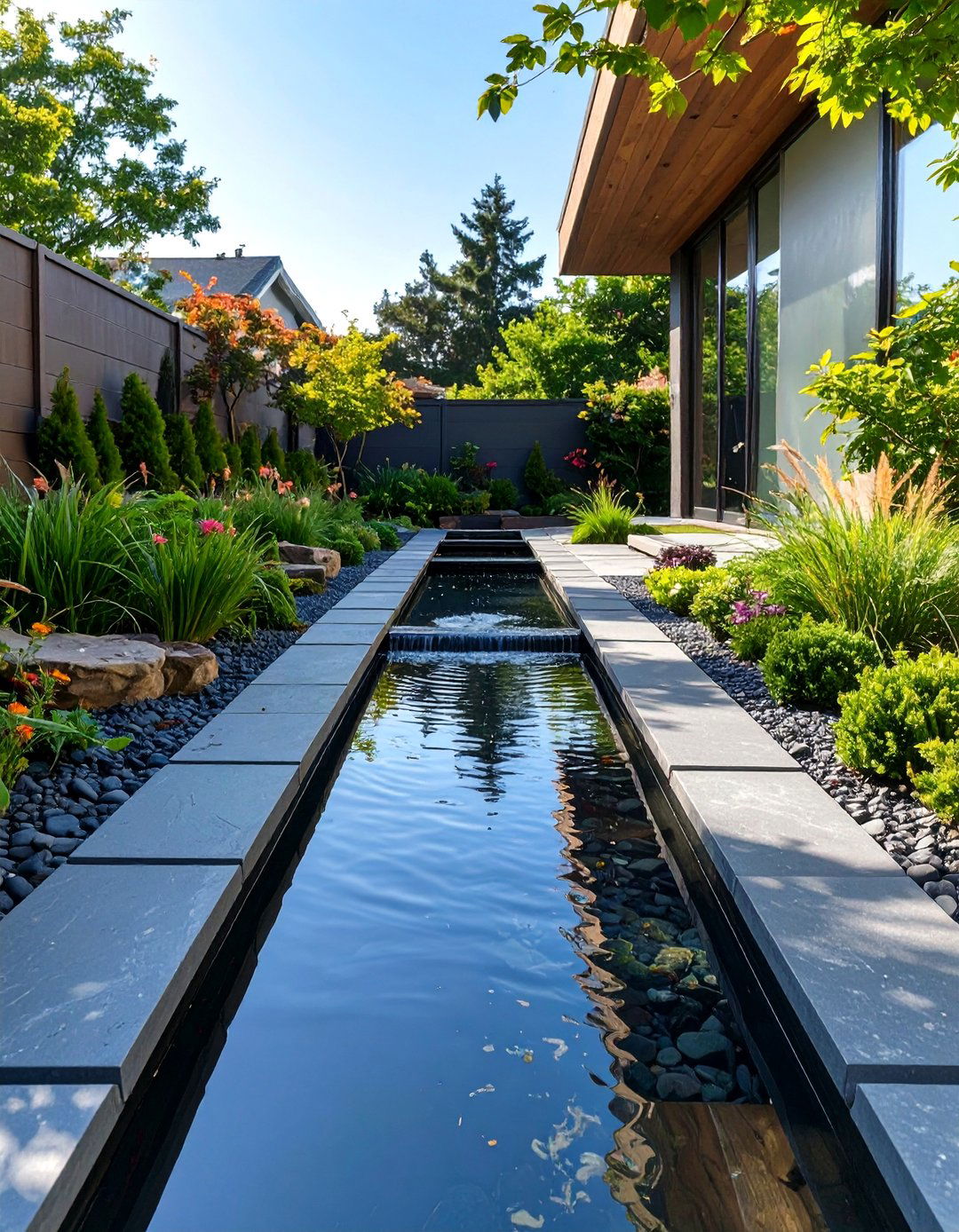 The Rill Garden Pond - 30 backyard pond ideas