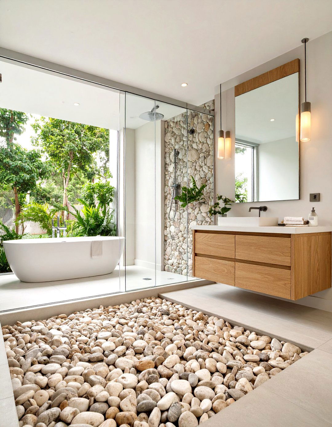 The River Rock Retreat Bathroom - 30 earthy bathroom ideas