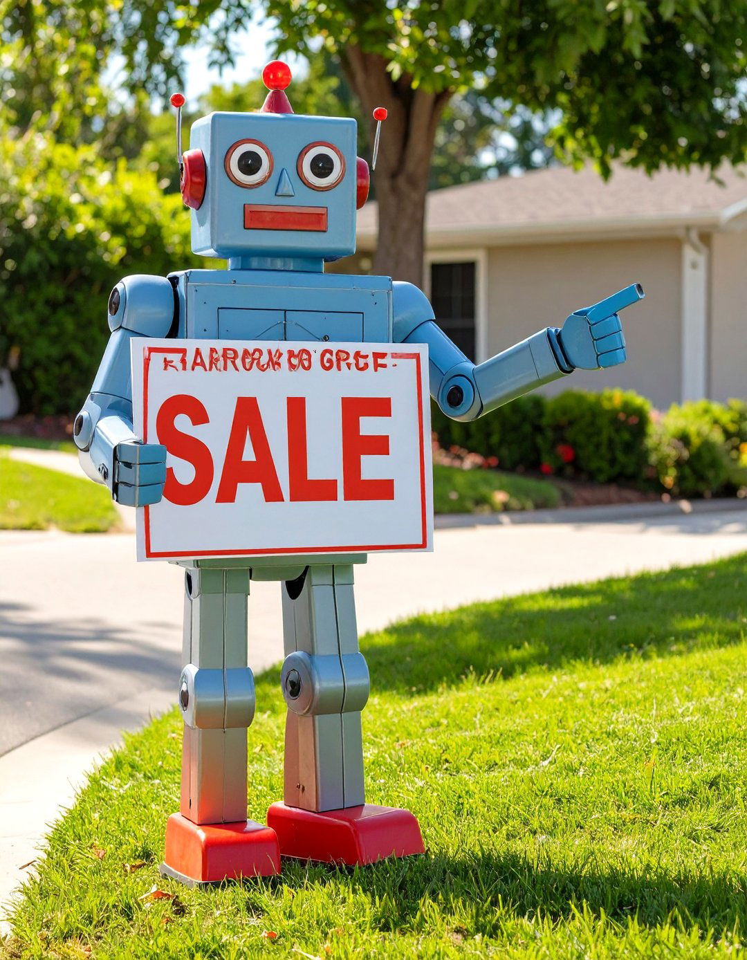 The Roadside Character Sign - 30 garage sale sign ideas