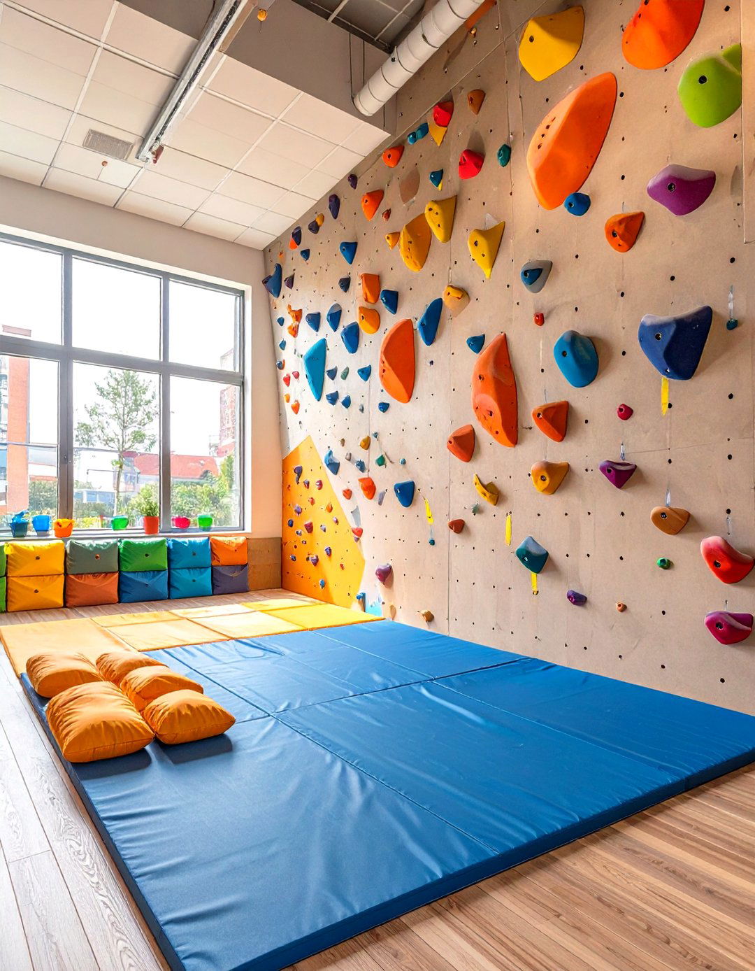 The Rock Climbing Wall Game Room - 30 kids game room ideas
