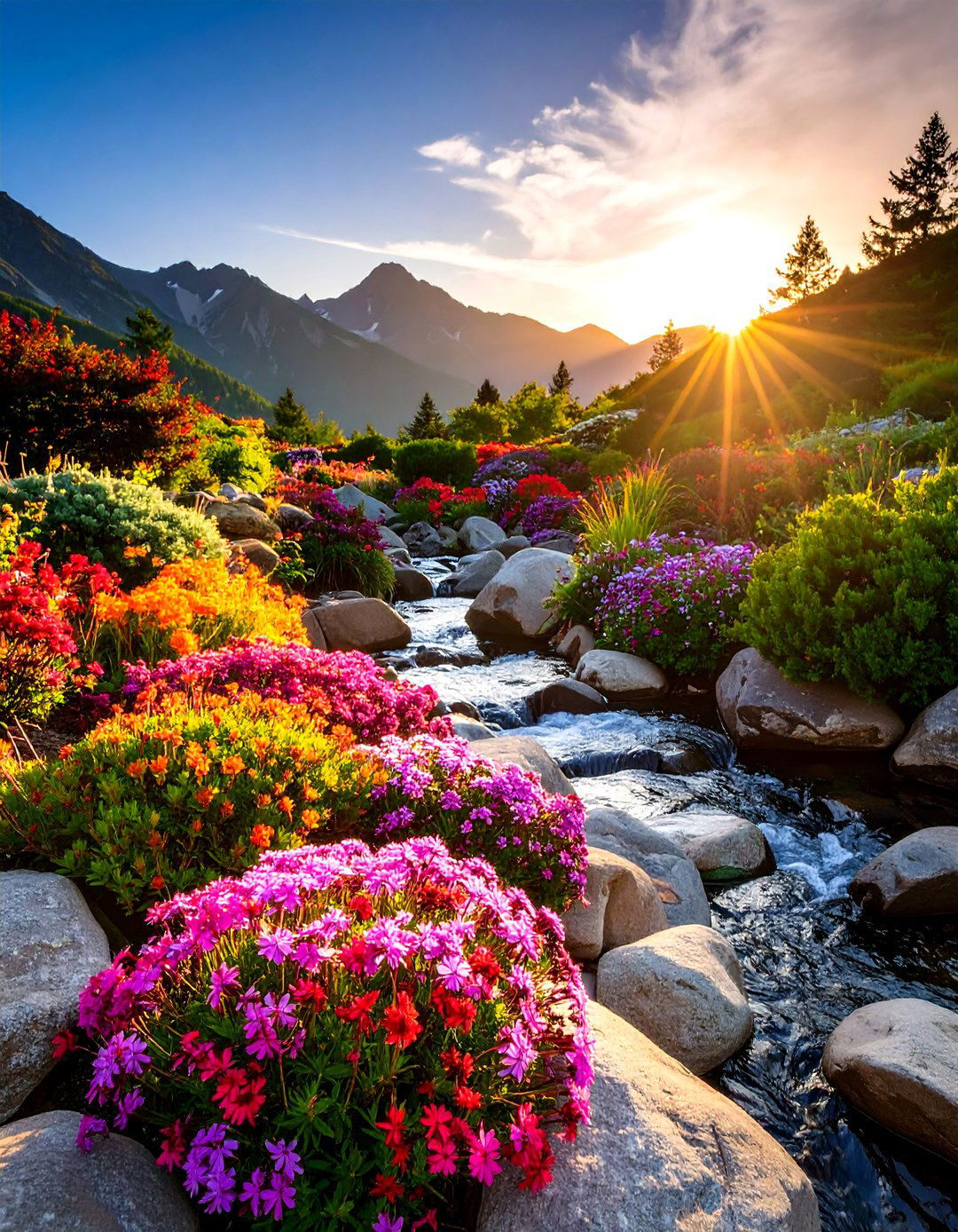 The Rock Garden with Alpine Flowers - 30 flower garden designs