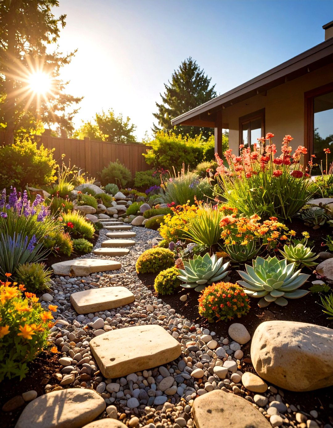 The Rock Garden with Alpine Plants - 30 down sloped backyard ideas