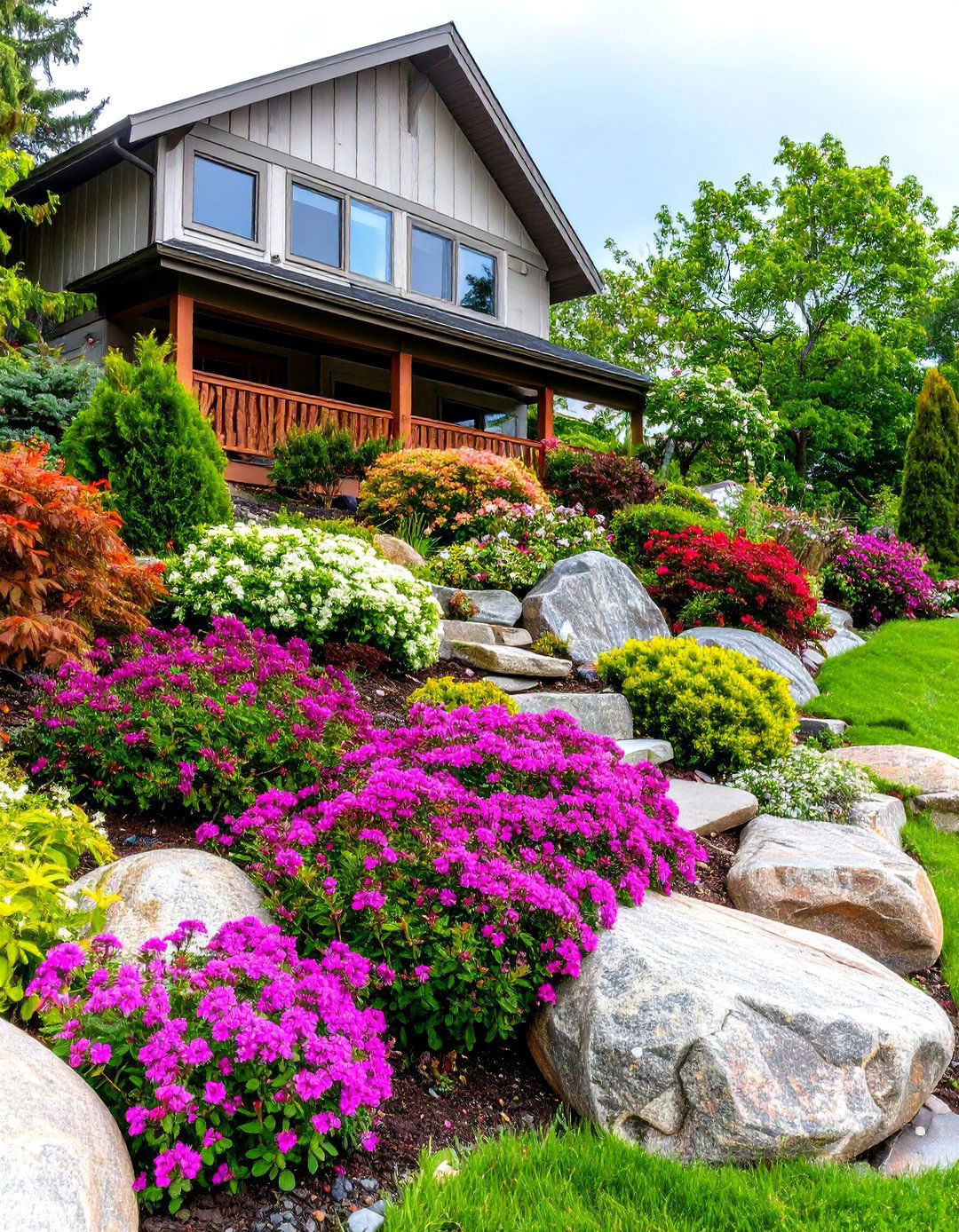The Rock Garden with Alpine Plants - 30 landscape ideas for front of house