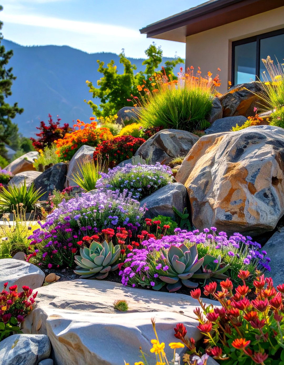 The Rock Garden with Alpine Plants - 30 curb appeal front yard landscaping ideas