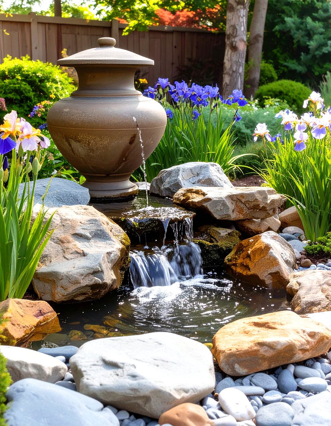 The Rock Garden with a Water Feature - 30 low maintenance small rock garden ideas