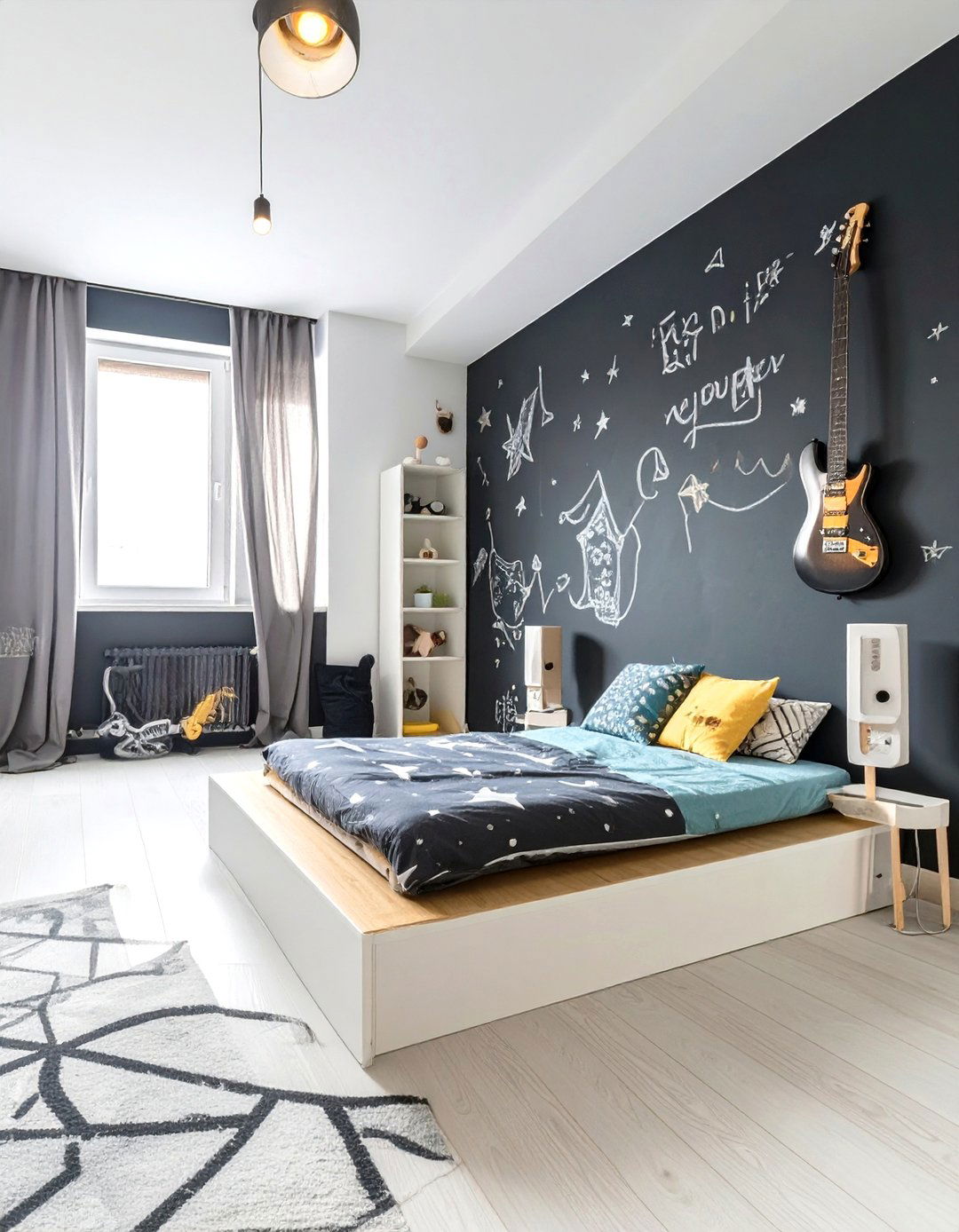 The Rockstar Stage Bedroom - 30 kids bedroom ideas for small rooms