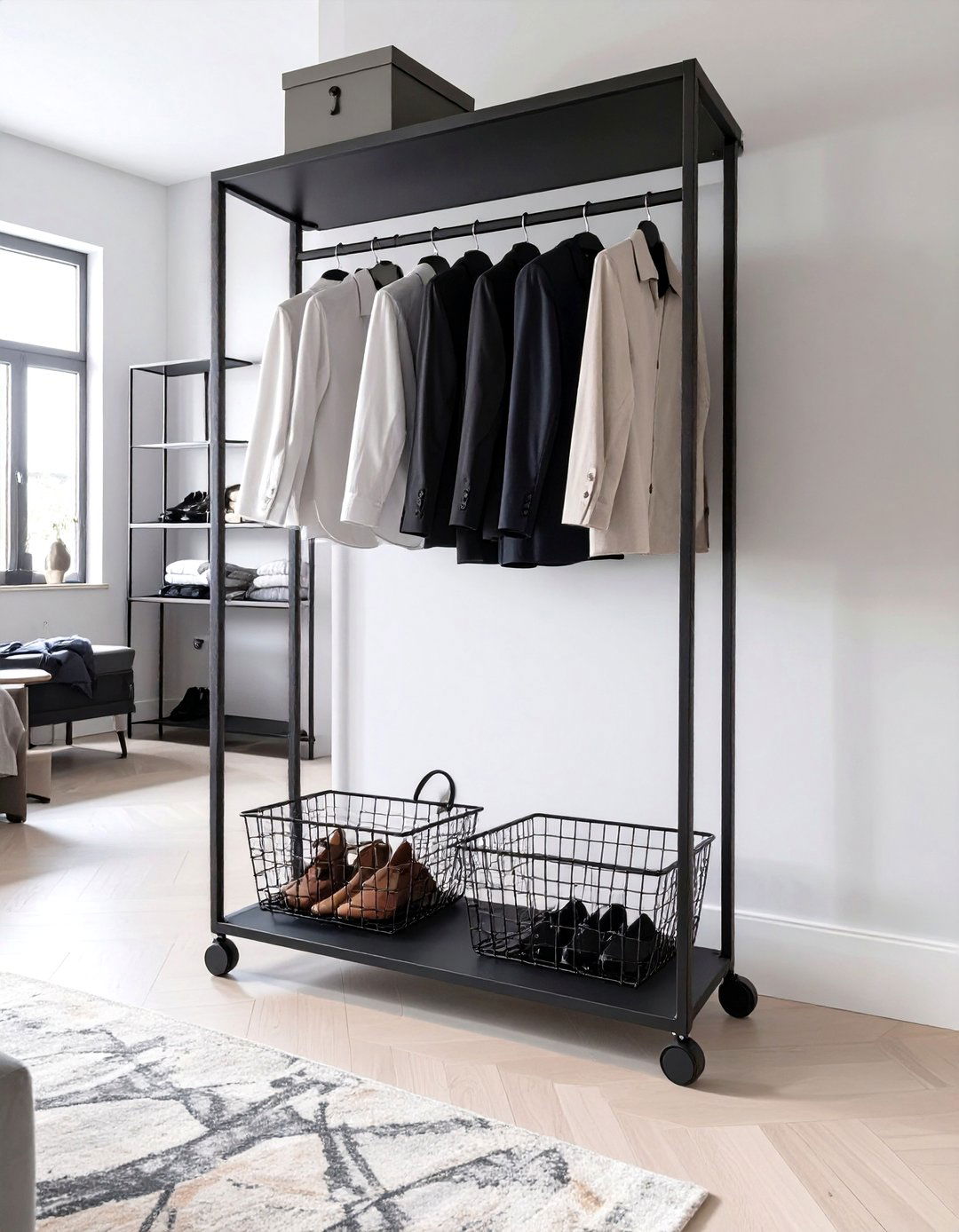 The Rolling Rack Solution - 30 open closet ideas