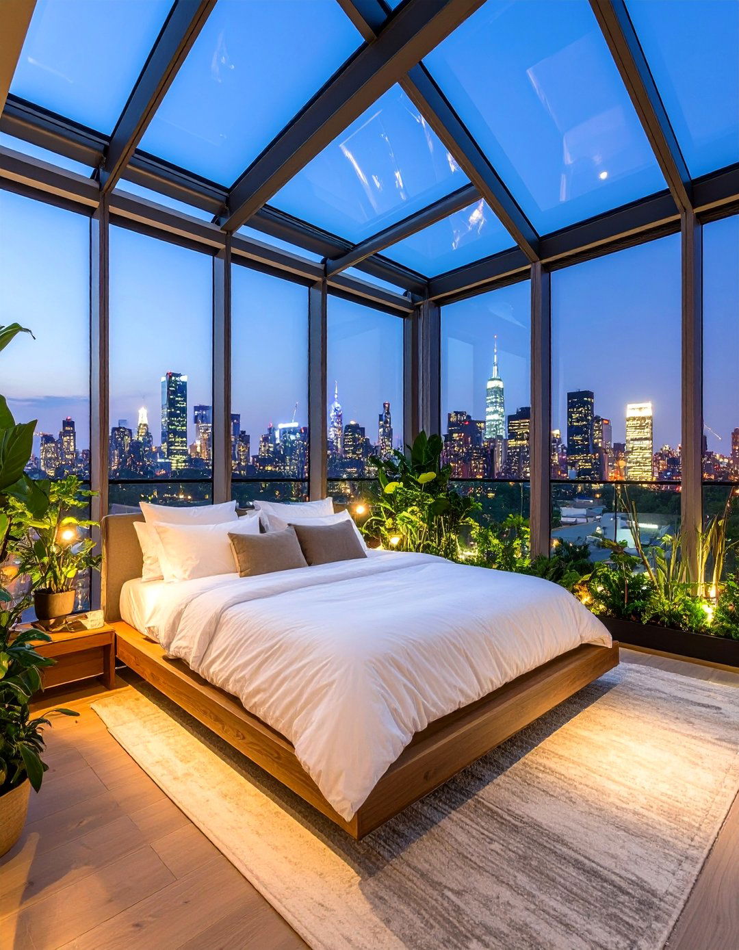 The Rooftop Glasshouse Bedroom - 30 3d bedroom design ideas