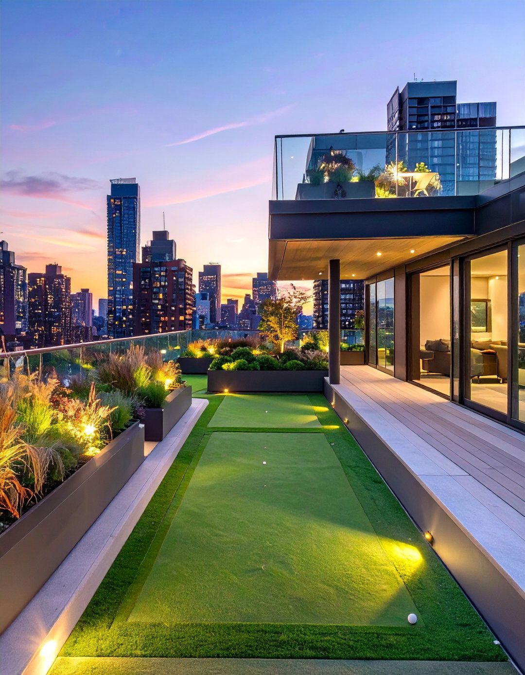 The Rooftop Terrace Putting Green - 30 backyard putting green ideas