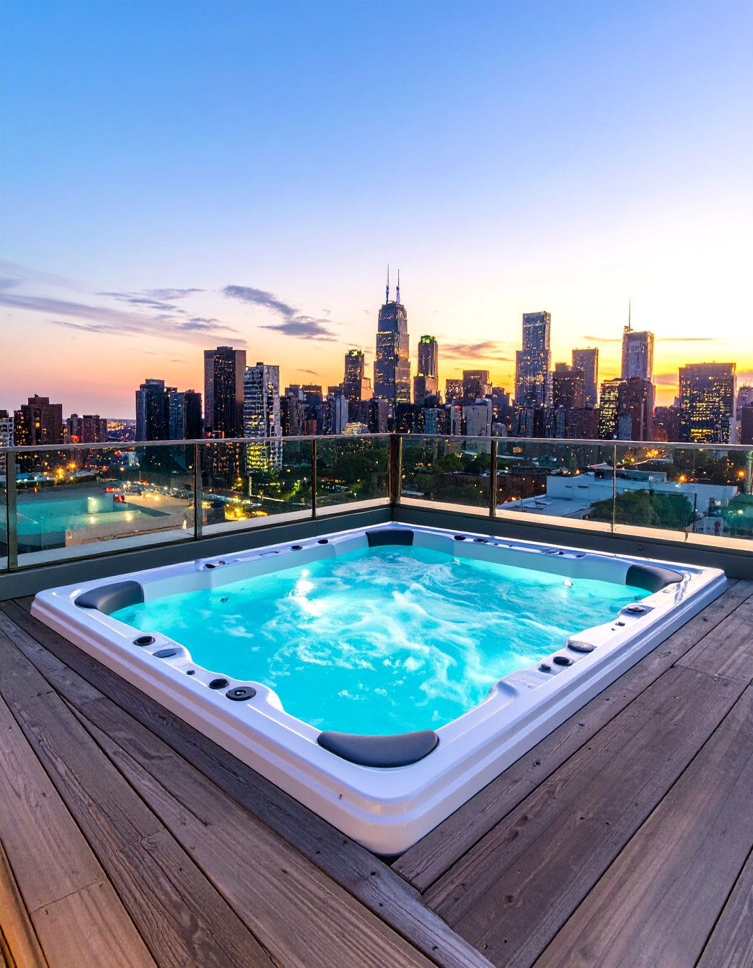 The Rooftop Terrace Swim Spa - 30 above ground swim spa landscaping ideas