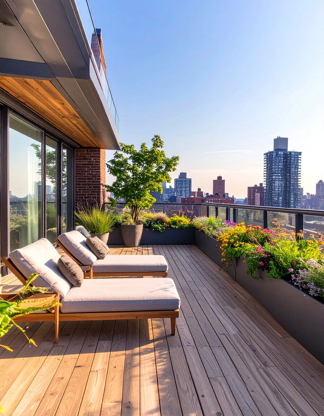 The Rooftop or Garage Top Backyard Deck - 30 deck ideas for backyard