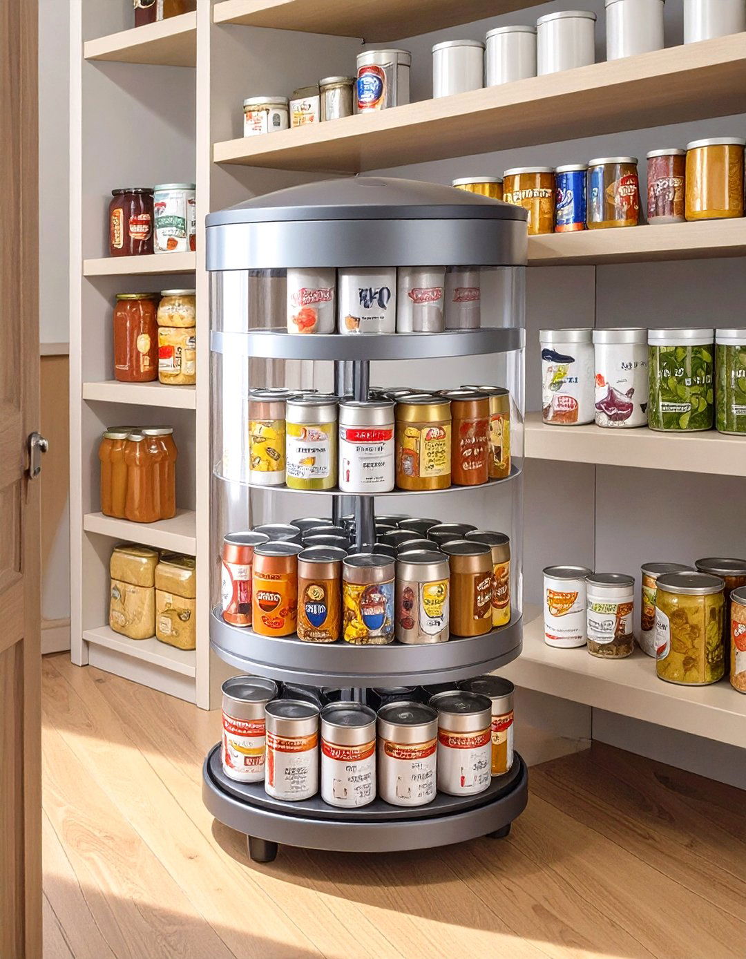 The Rotating Can Organizer Pantry - 30 organize pantry ideas