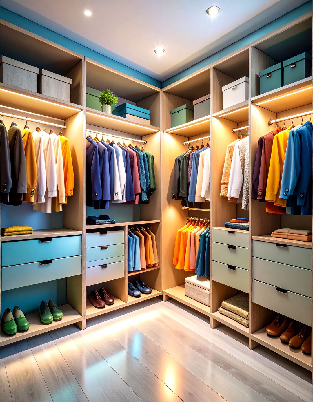 The Rotating Corner Small Closet System - 30 layout small closet design ideas