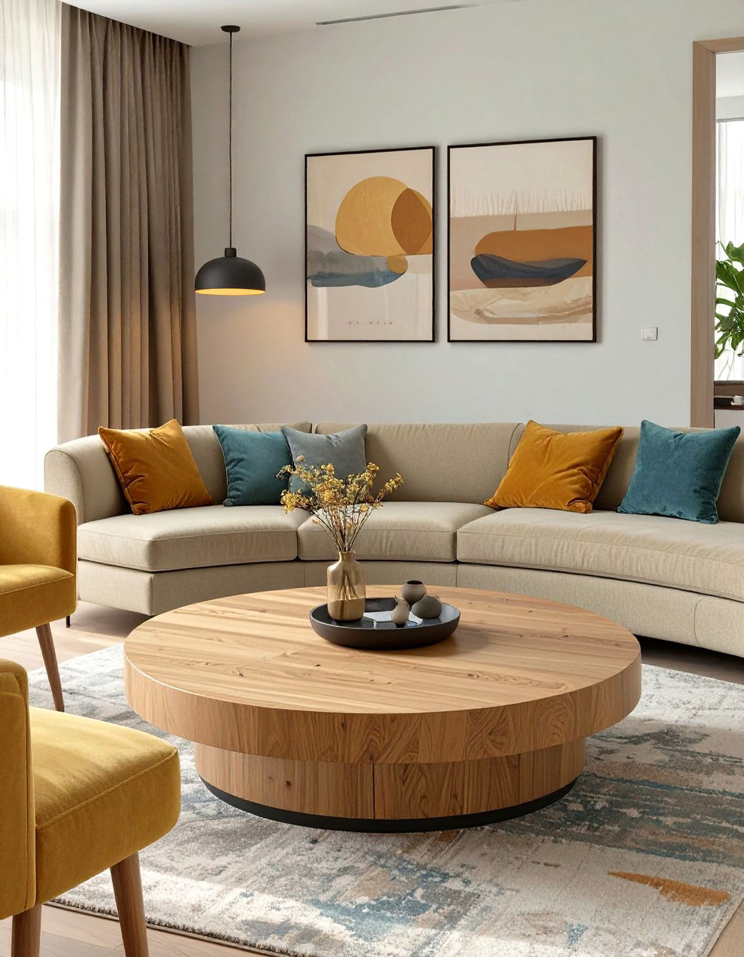 The Round Coffee Table Centerpiece - 30 sitting room decor ideas