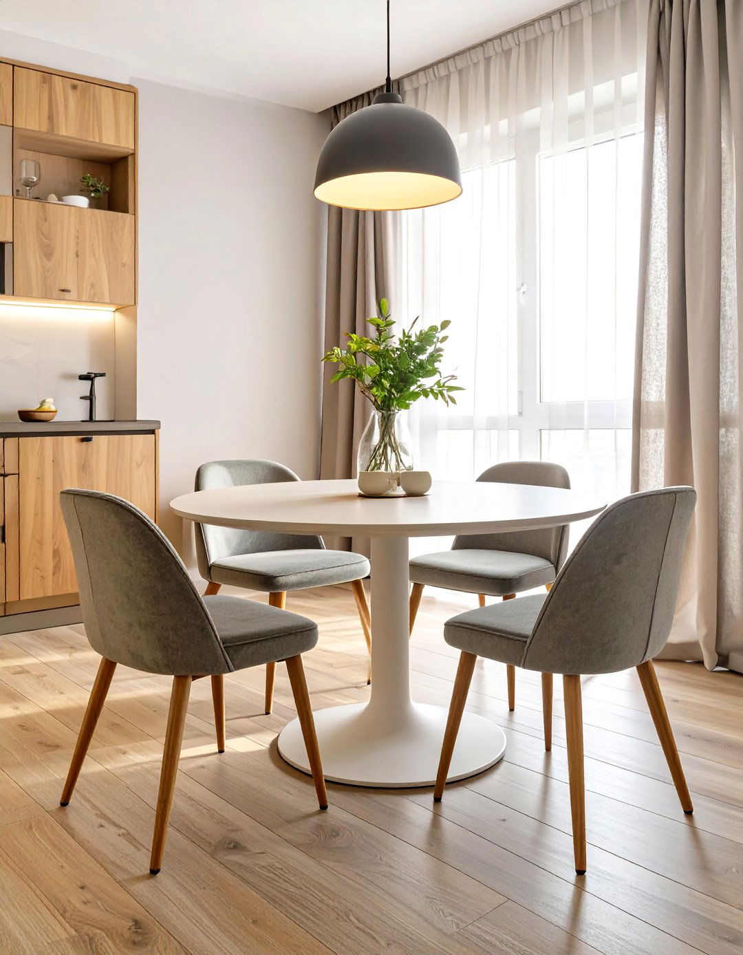 The Round Table for Better Flow - 30 apartment dining room ideas