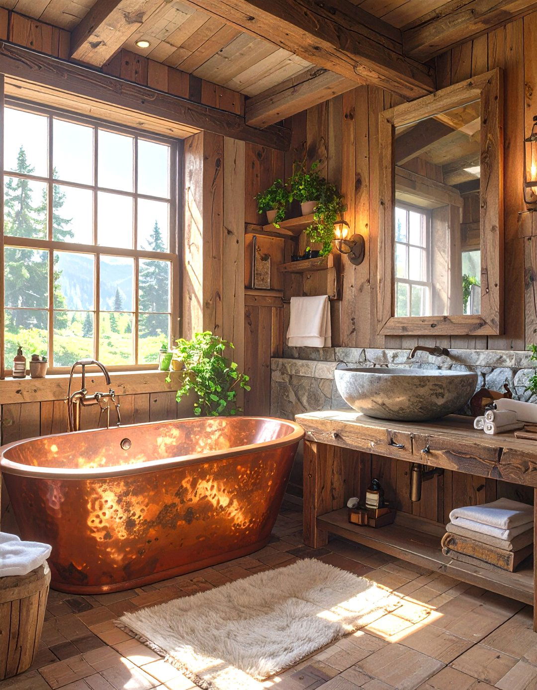 The Rustic Bathroom Escape - 30 bathroom ideas photo gallery