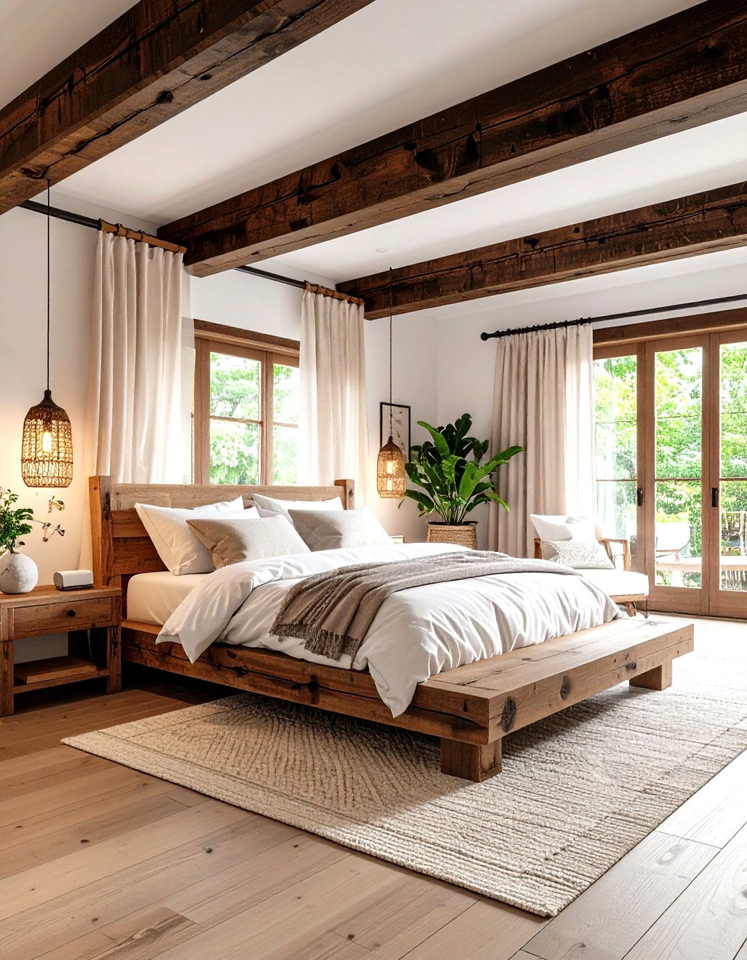 The Rustic Beam Bedroom - 30 joanna gaines bedroom ideas
