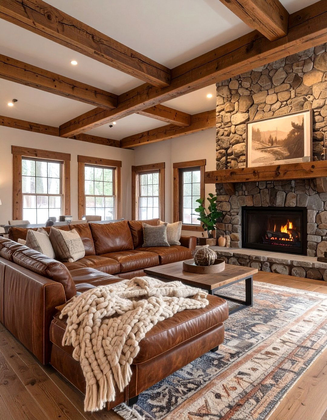 The Rustic Brown Living Room Retreat - 30 brown living room ideas