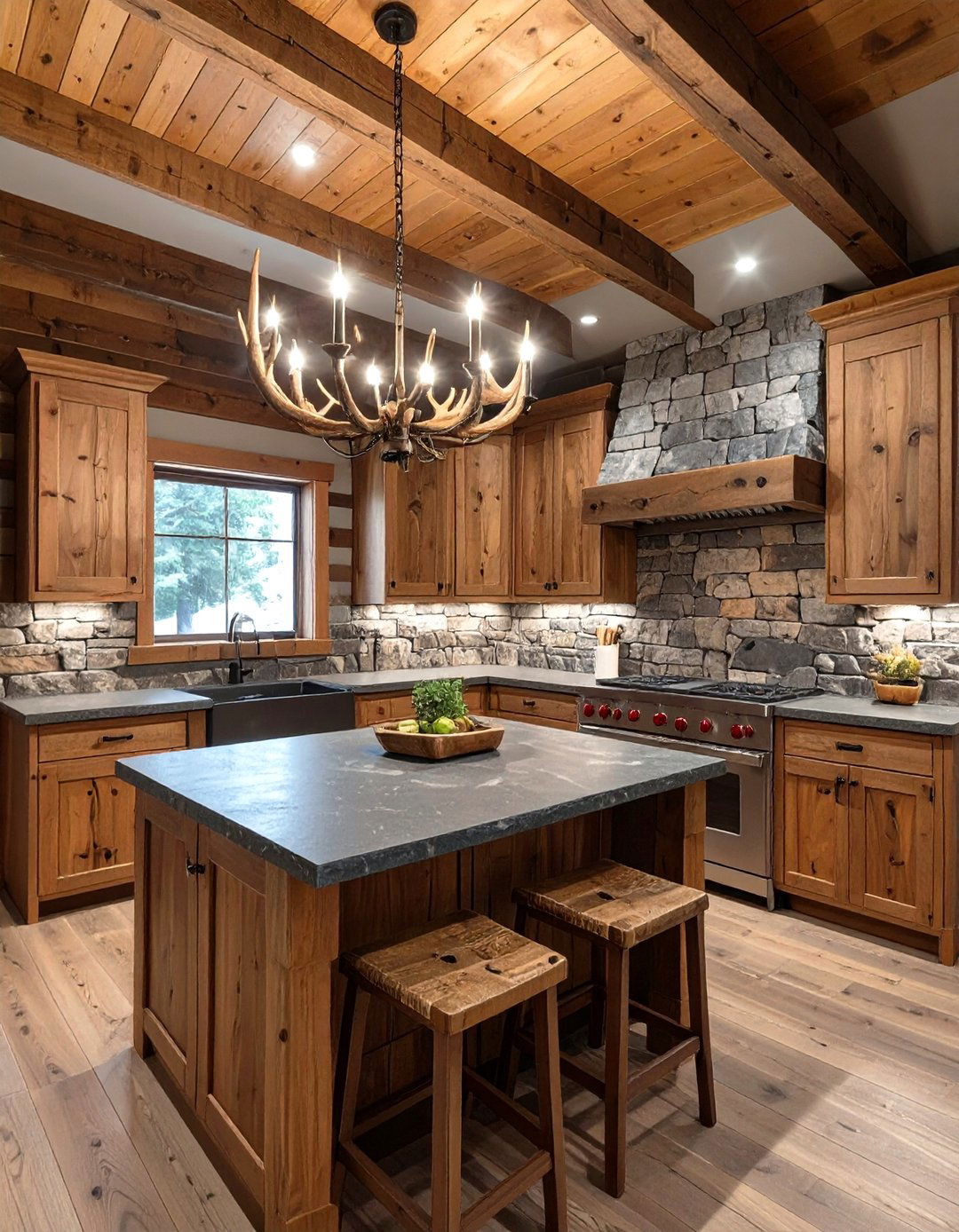 The Rustic Cabin Basement Kitchenette - 30 basement kitchenette ideas