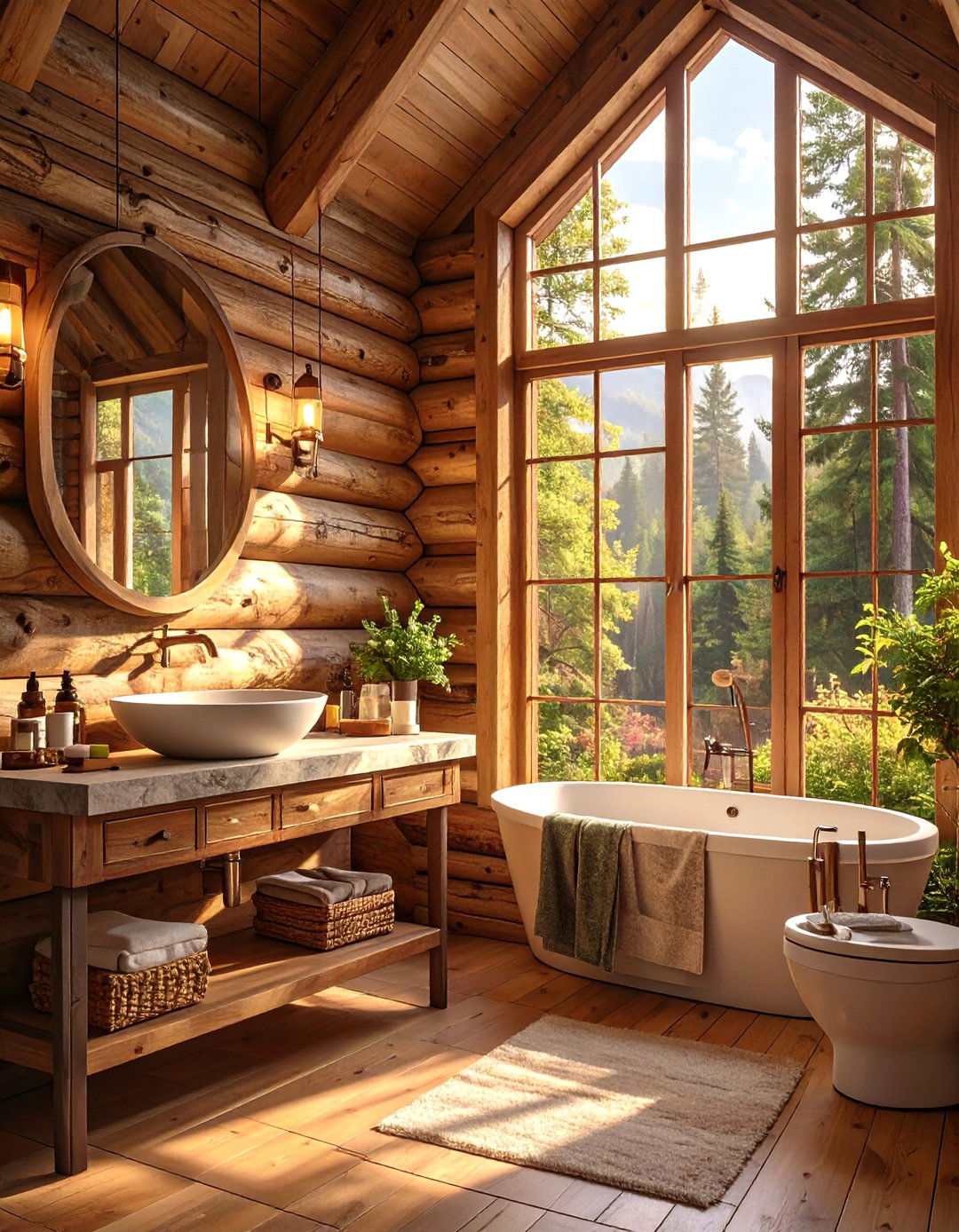 The Rustic Cabin Bathroom - 30 bathroom reno ideas