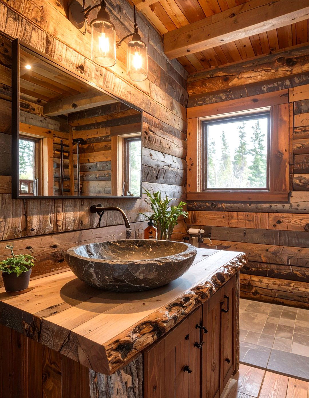 The Rustic Cabin Bathroom - 30 bathroom update ideas