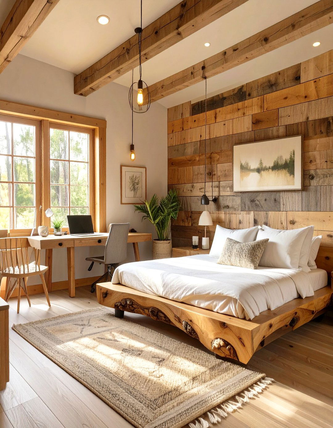 The Rustic Cabin Getaway - 30 home office guest room ideas