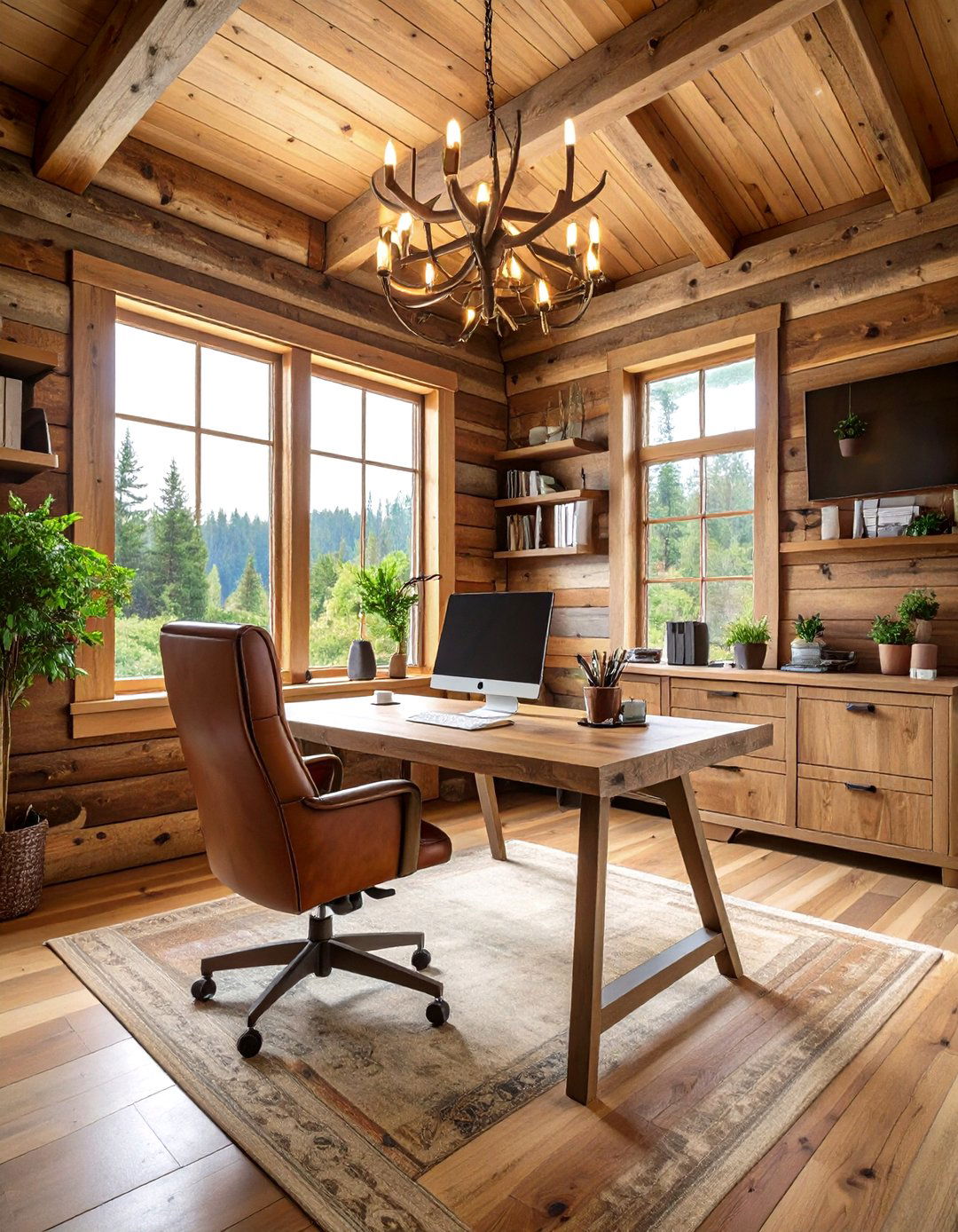 The Rustic Cabin Home Office - 30 3d home design online ideas