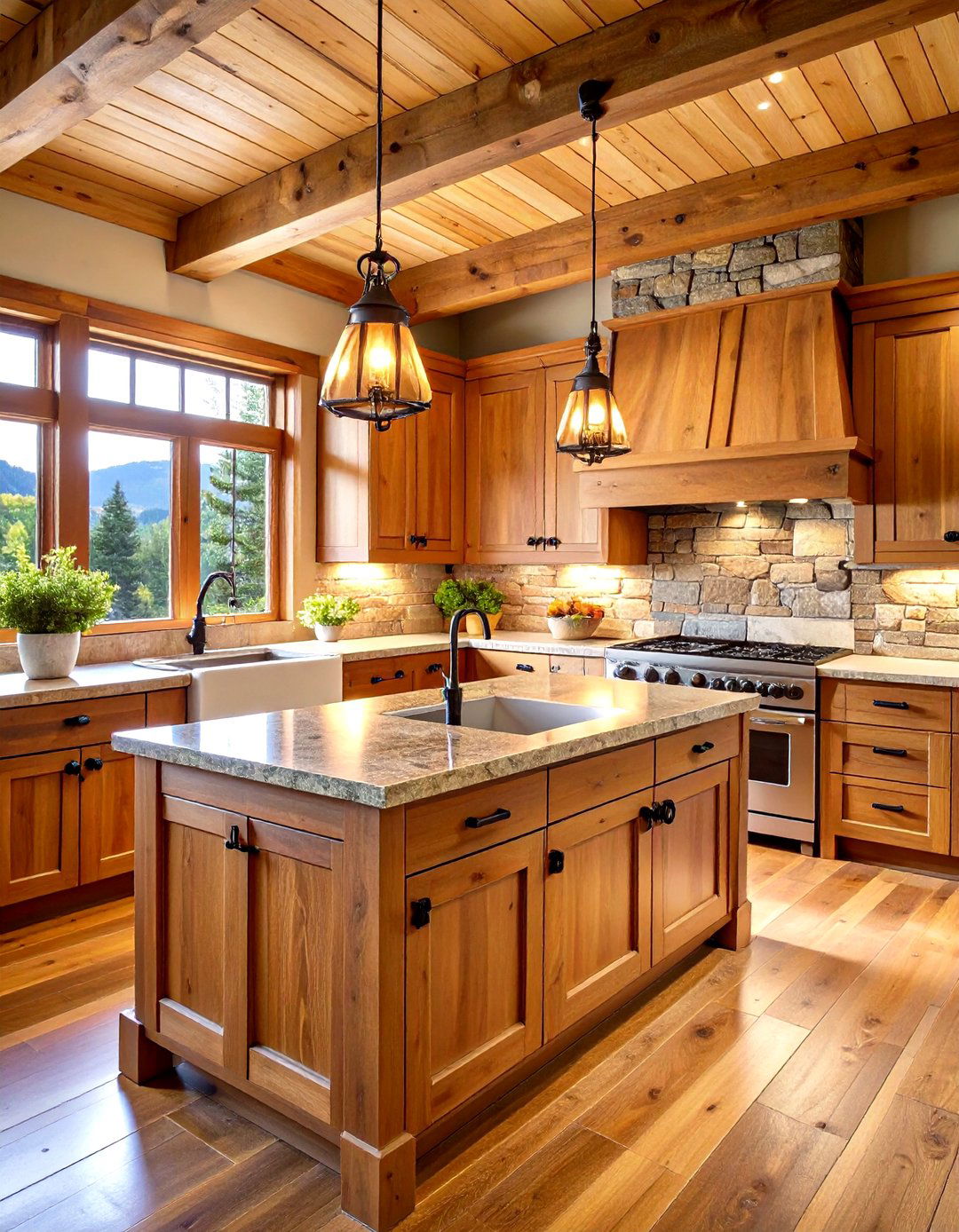 The Rustic Cabin Kitchen - 30 kitchen decorating ideas