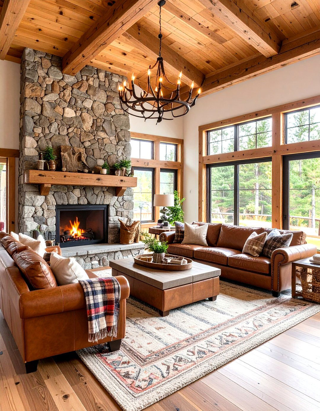 The Rustic Cabin Living Room - 30 living room remodel ideas