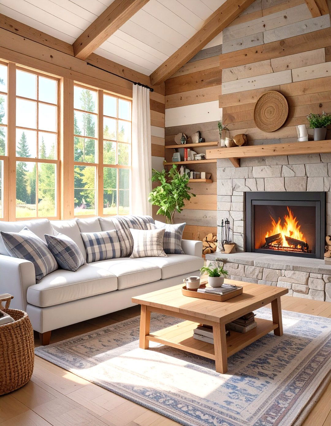 The Rustic Cabin Living Room - 30 mobile home living room ideas
