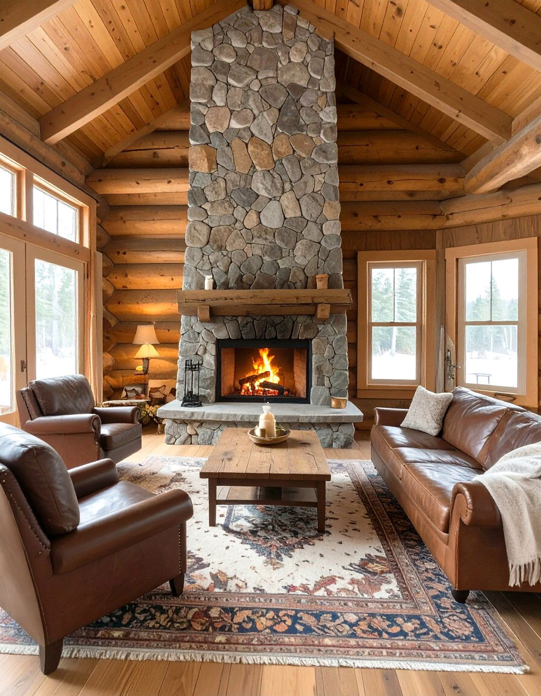The Rustic Cabin Retreat Living Room - 30 mens living room ideas