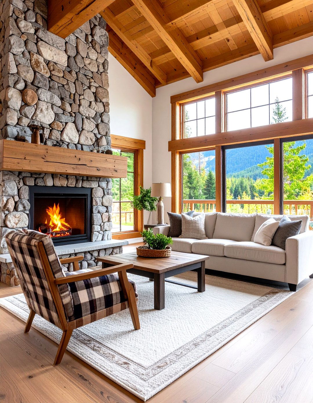 The Rustic Cabin Retreat Living Room - 30 living room setup ideas
