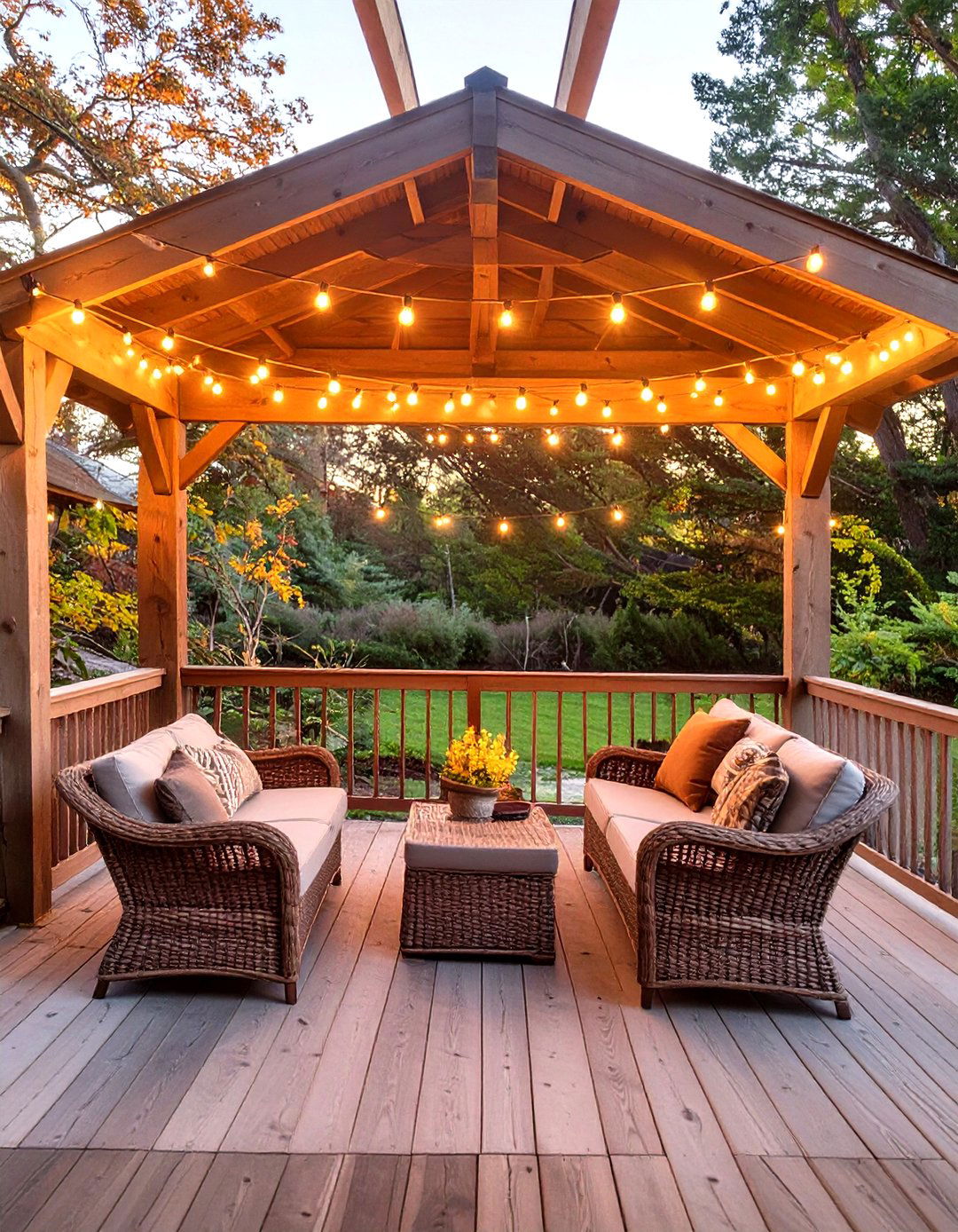 The Rustic Cedar Gazebo Retreat - 30 gazebo on deck ideas