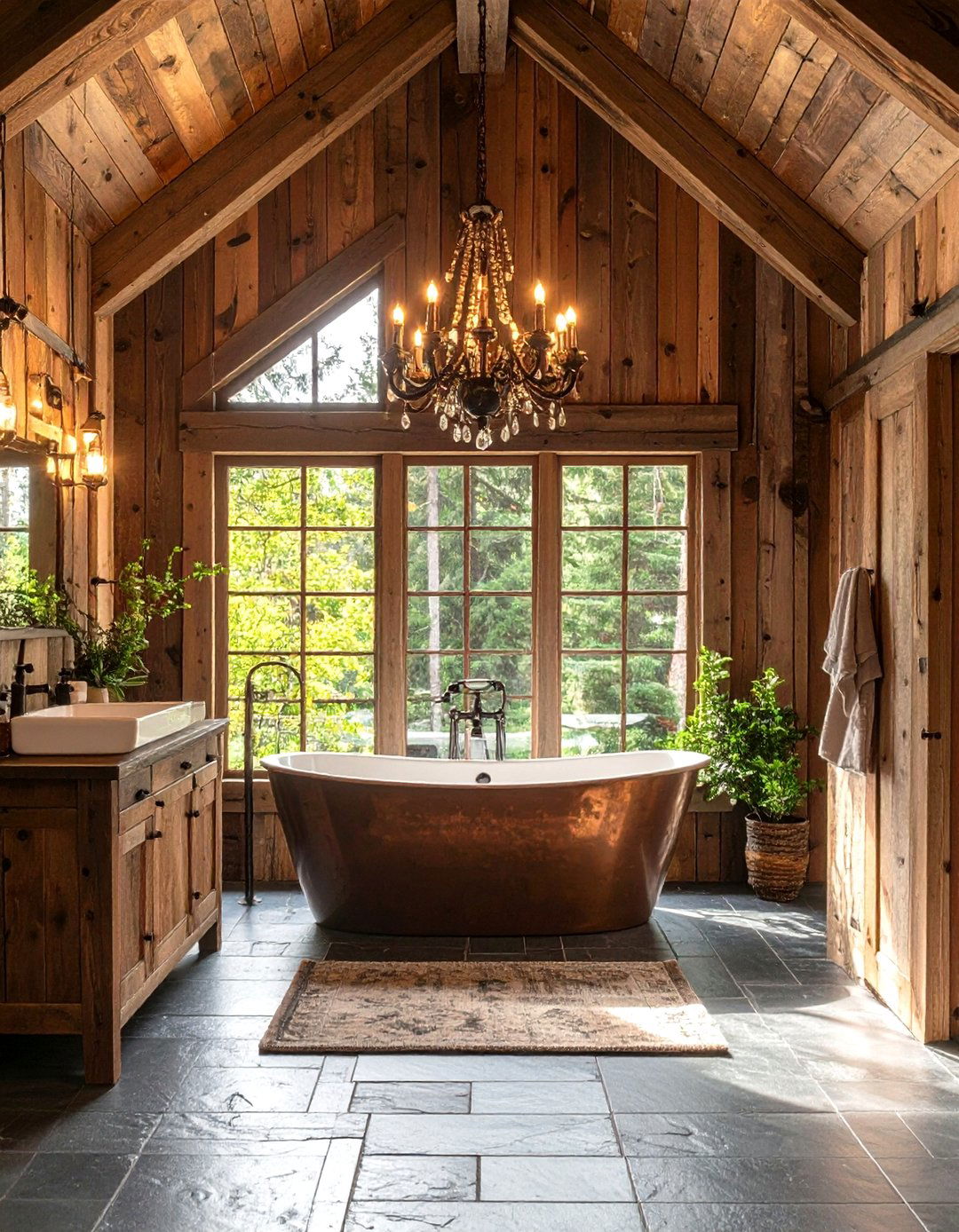 The Rustic Chalet Bathroom - 30 elegant bathroom ideas