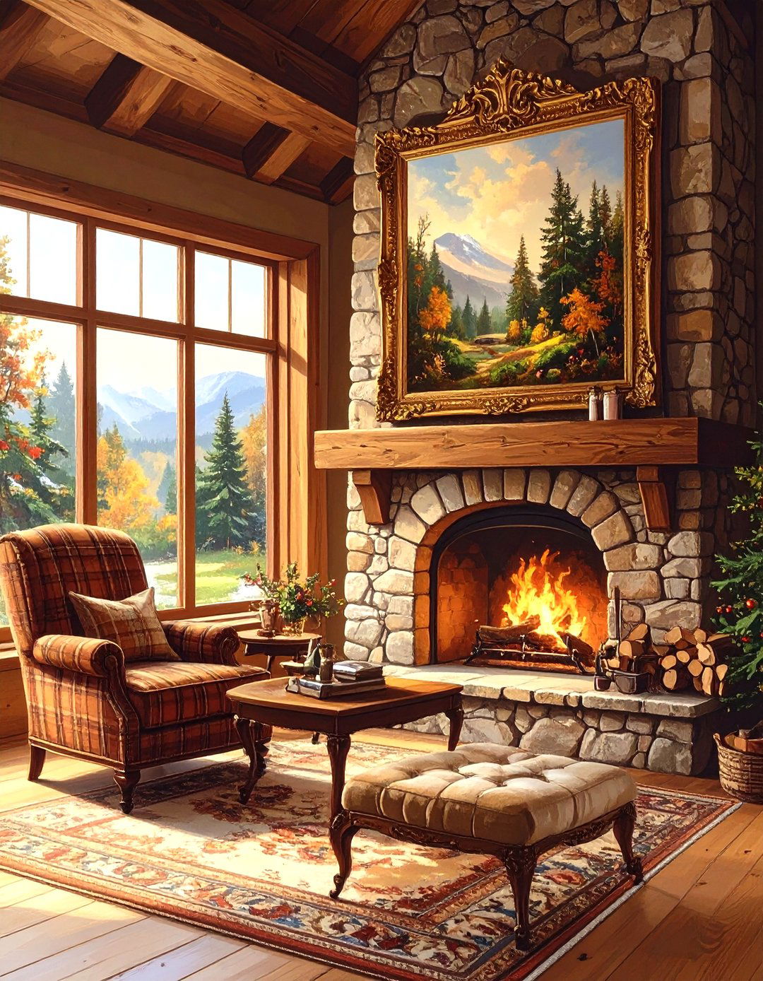 The Rustic Charm of Landscape Paintings - 30 living room art ideas