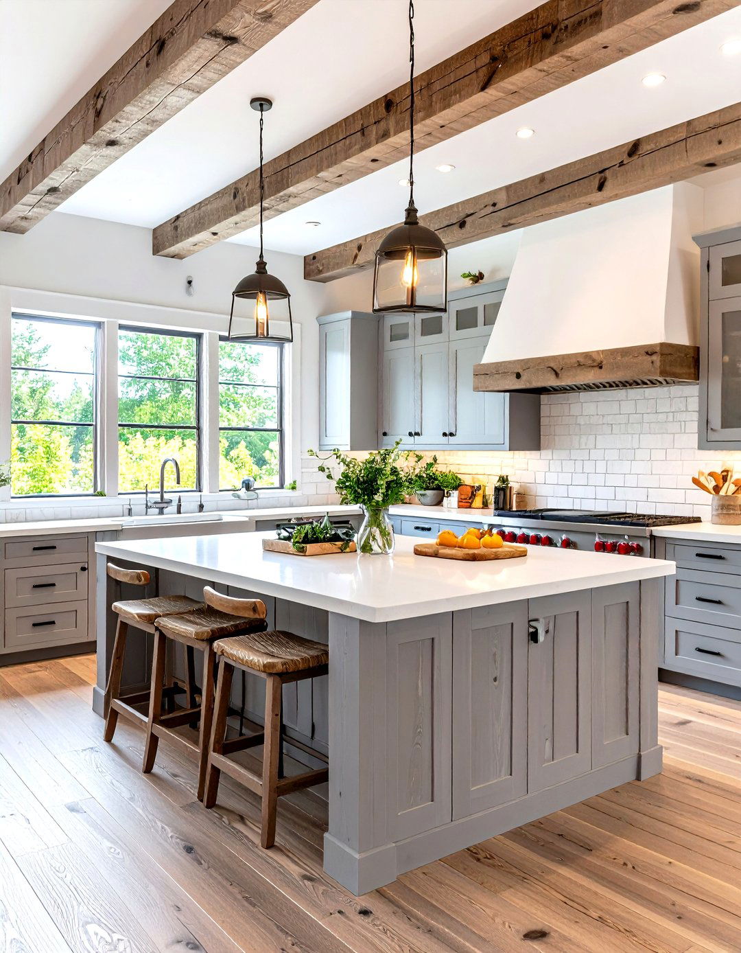 The Rustic Chic Grey and White Kitchen - 30 grey and white kitchen ideas