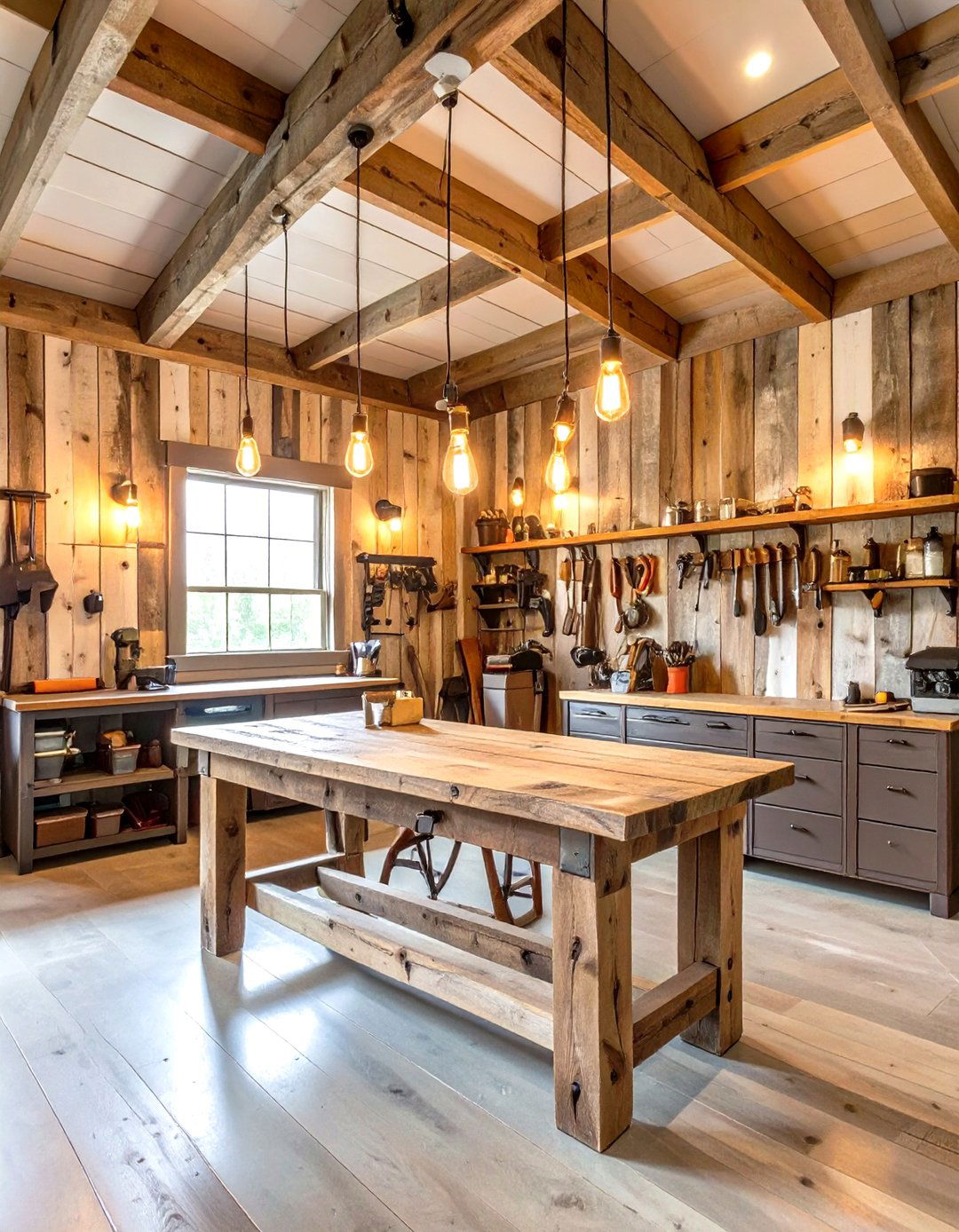 The Rustic Craftsman Garage Workshop - 30 garage workshop ideas