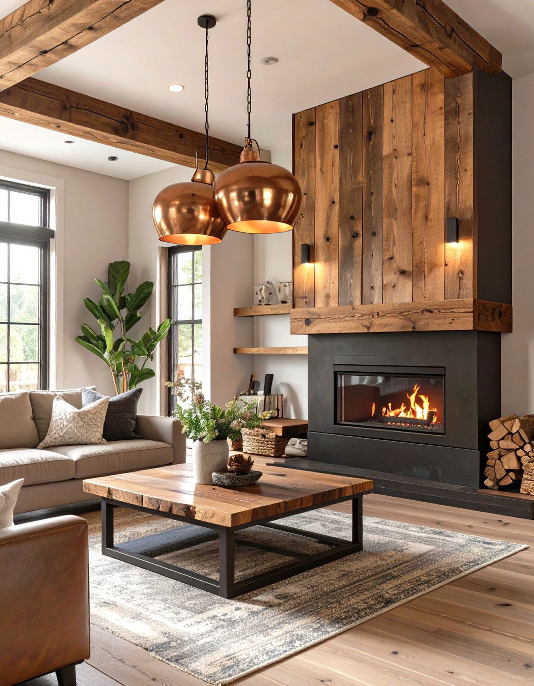 The Rustic Design with Metal Accents - 30 modern rustic interior design ideas