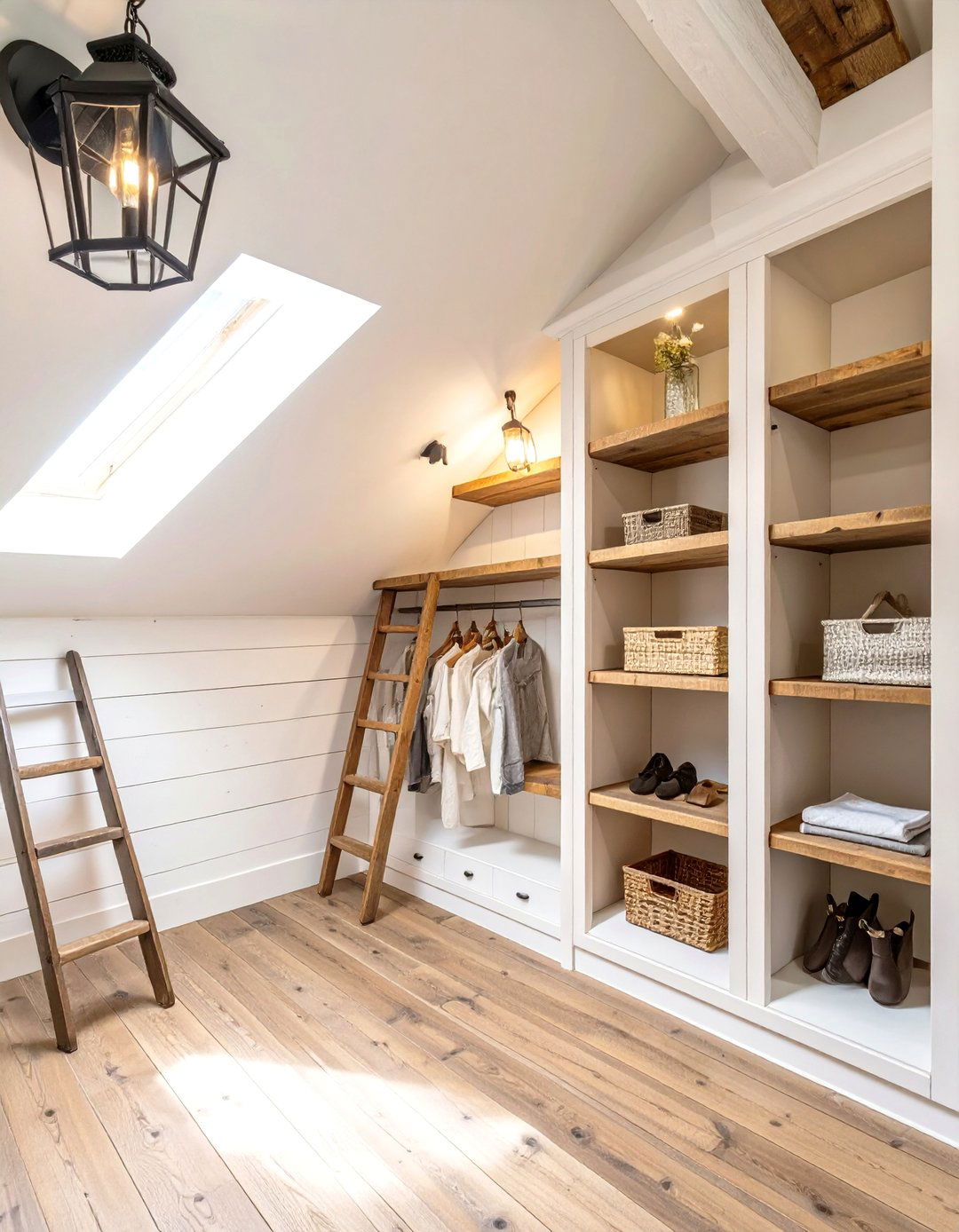 The Rustic Farmhouse Attic Closet - 30 attic closet ideas